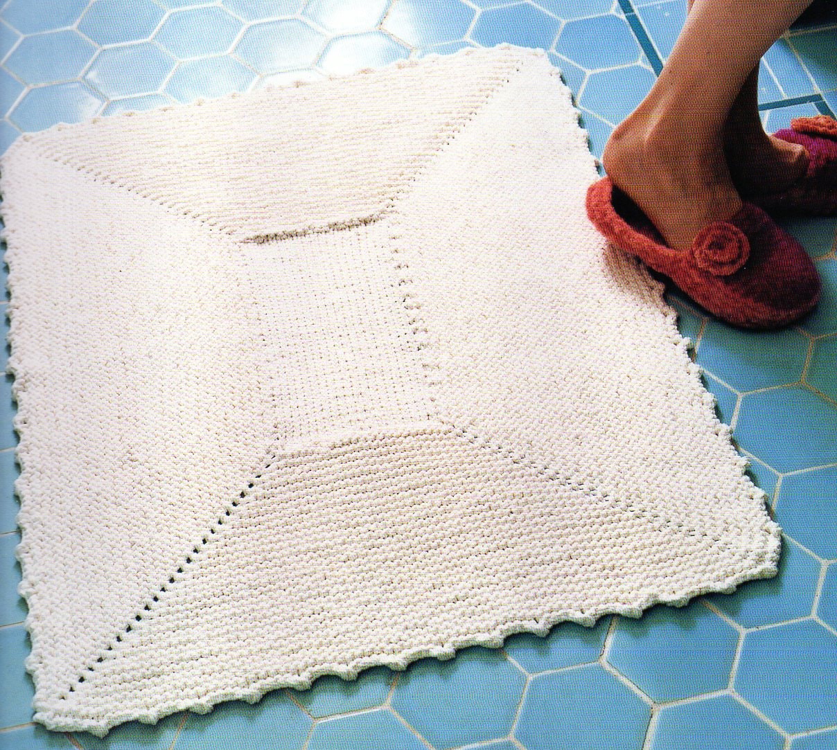 Bathmat Rug Knitting Pattern Area Rug Knitting Pattern PDF Instant