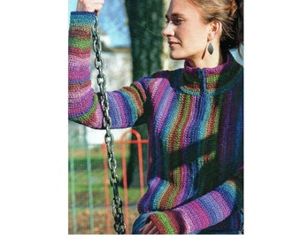 Patrón de ganchillo para chaqueta de punto con cremallera. Patrón de ganchillo para chaqueta de punto en PDF. Descarga instantánea.