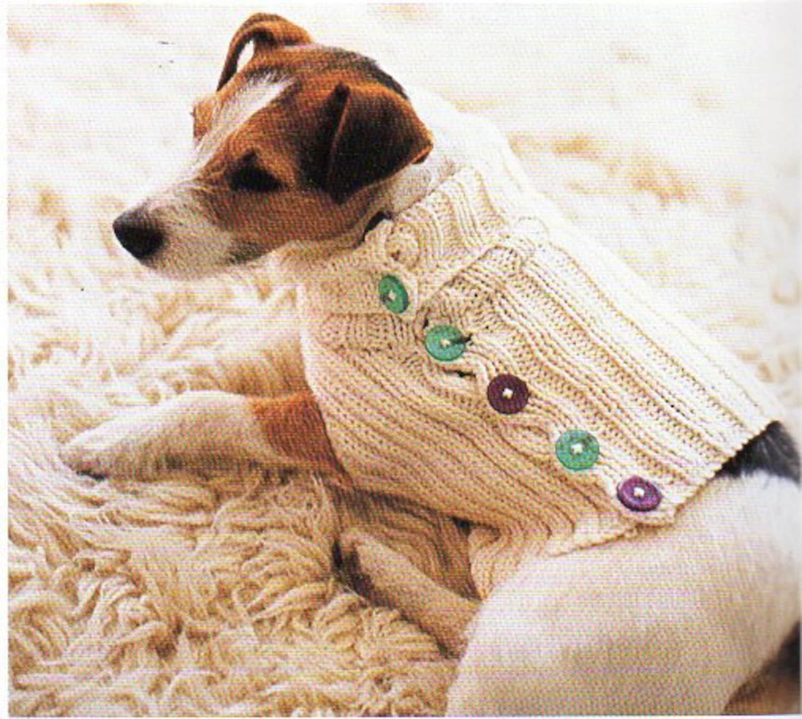 Cowl Dog Sweater Coat Knitting Pattern Dog Sweater Cowl Coat Etsy