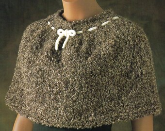 Capelet Poncho Knitting Pattern Shortie Capelet Knitting Pattern PDF Instant Download