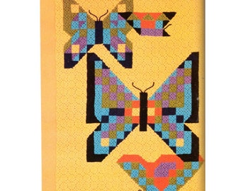 Patrón de ganchillo para manta de mariposas, manta patchwork, patrón de ganchillo en PDF, descarga instantánea.