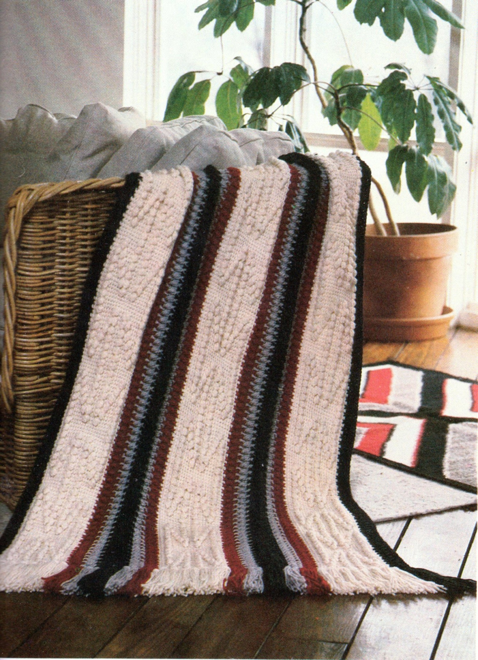 Bobble Fringe Afghan Crochet Pattern Southwest Fringe Afghan Crochet