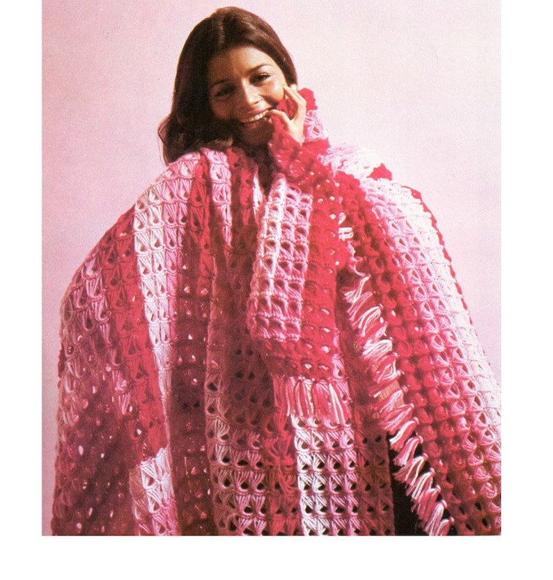 Broomstick Lace Fringe Afghan Crochet Pattern Lacy Afghan Throw Crochet