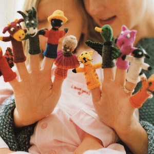 10 Old MacDonald Farm Finger Puppets Knitting Pattern  Nursery Rhyme Finger Puppet  Knitting Pattern PDF Instant Download