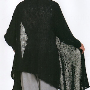Wrap with Sleeves Knitting Pattern  Poncho Cape Knitting Pattern PDF Instant Download