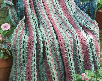 Strips Afghan Crochet Pattern Afghan Throw Blanket Crochet Pattern PDF Instant Download