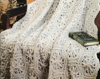 Snowflakes Blanket Crochet Pattern Snow Motif Blanket Blanket Crochet Pattern PDF Instant Download