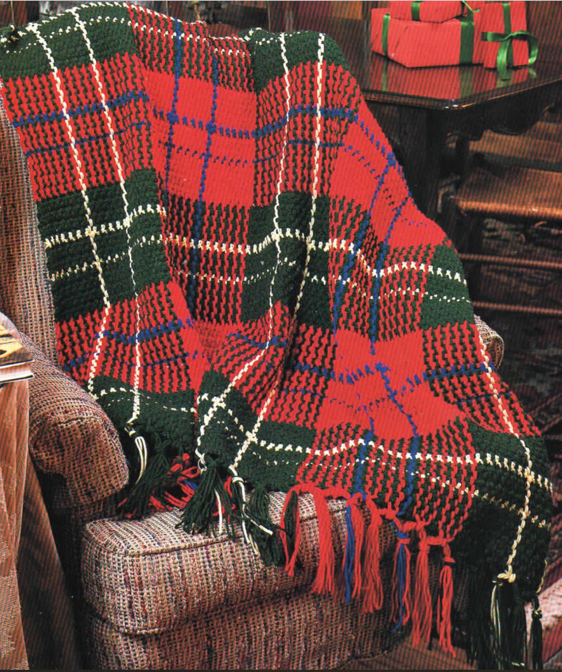 Tartan Plaid Afghan Crochet Pattern Plaid Afghan Crochet Pattern PDF