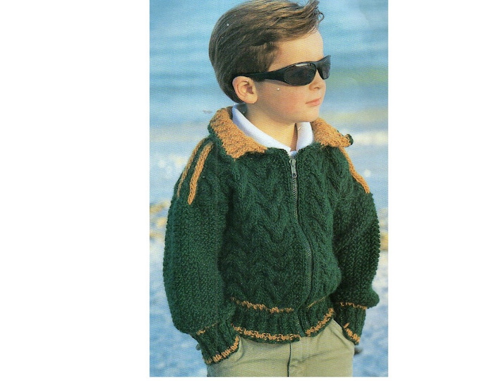Boys Bomber Jacket Knitting Pattern Boy Bomber Sweater Jacket Etsy