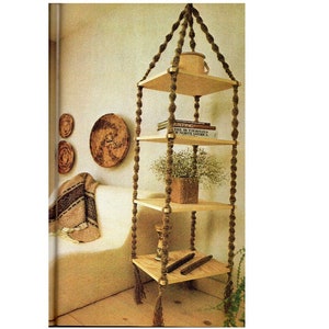 Hanging Shelf Macrame Pattern 6 Feet Tall Vintage Macrame Pattern Book Shelves Jute Cord Rope Hanging PDF Instant Download