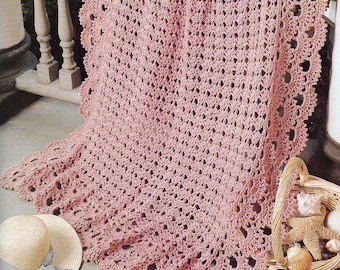 Modello all'uncinetto afgano con bordo extra largo Modello all'uncinetto afgano con bordo largo PDF Download immediato