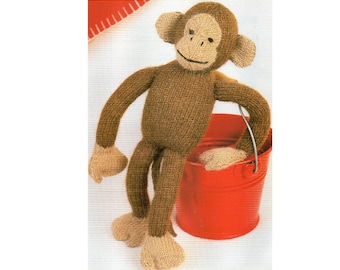 Large Monkey Amigurumi Knitting Pattern Baby Monkey Toy Pillow Knitting Pattern PDF Instant Download