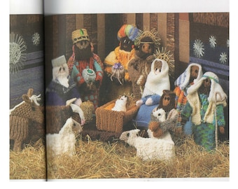 Nativity Scene Knitting Pattern  Manger Christmas Figures Jesus Mary Joseph Animals Knitting Pattern PDF Instant Download