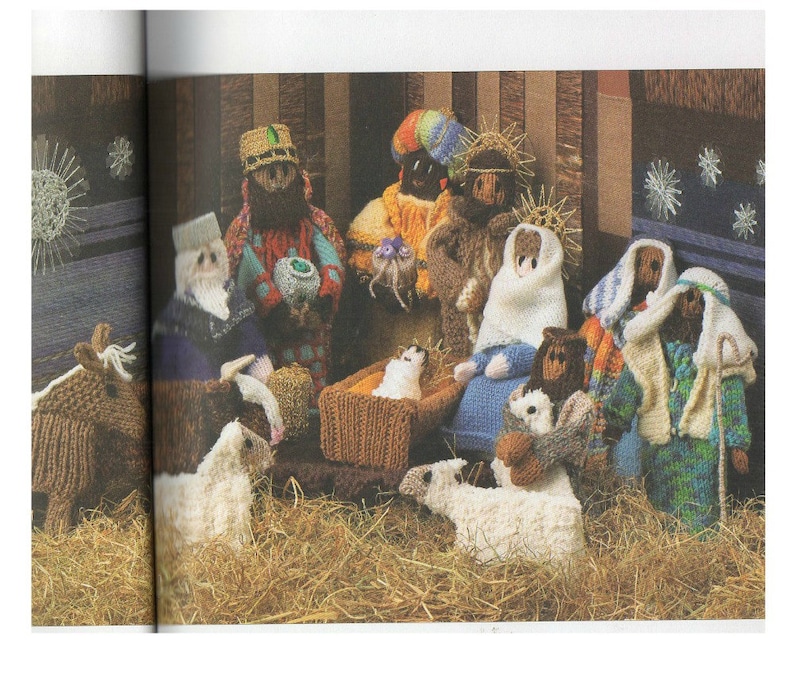 Nativity Scene Knitting Pattern Manger Christmas Figures Jesus Etsy
