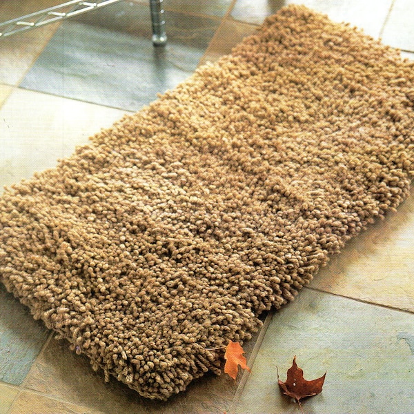 Shag Rug Knitting Pattern  Area Rug Knitting Pattern PDF Instant Download