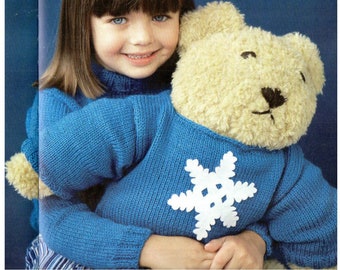 Christmas Teddy Bear Knitting Pattern  Snowflake Teddy Bear Knitting Pattern PDF Instant Download