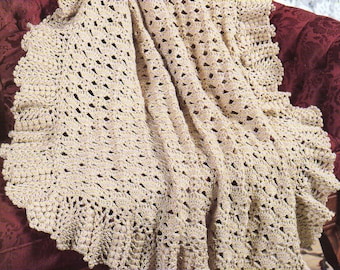 Schema per maglia afgana all'uncinetto con bordo extra largo, punto sbuffo, schema per maglia afgana all'uncinetto con bordo largo, PDF, download immediato