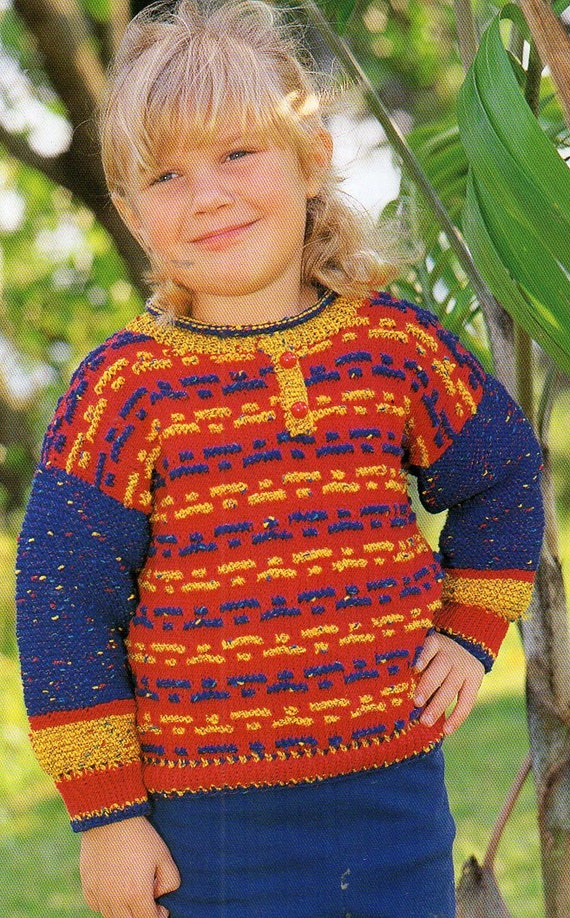 Pullover Sweater Knitting Pattern Child Baby Toddler Sweater Knitting Pattern Pdf Instant Download