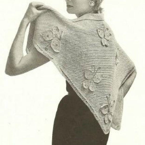 Butterfly Shawl Cape Crochet Pattern Butterfly Wrap Shawl Crochet Pattern PDF Instant Download