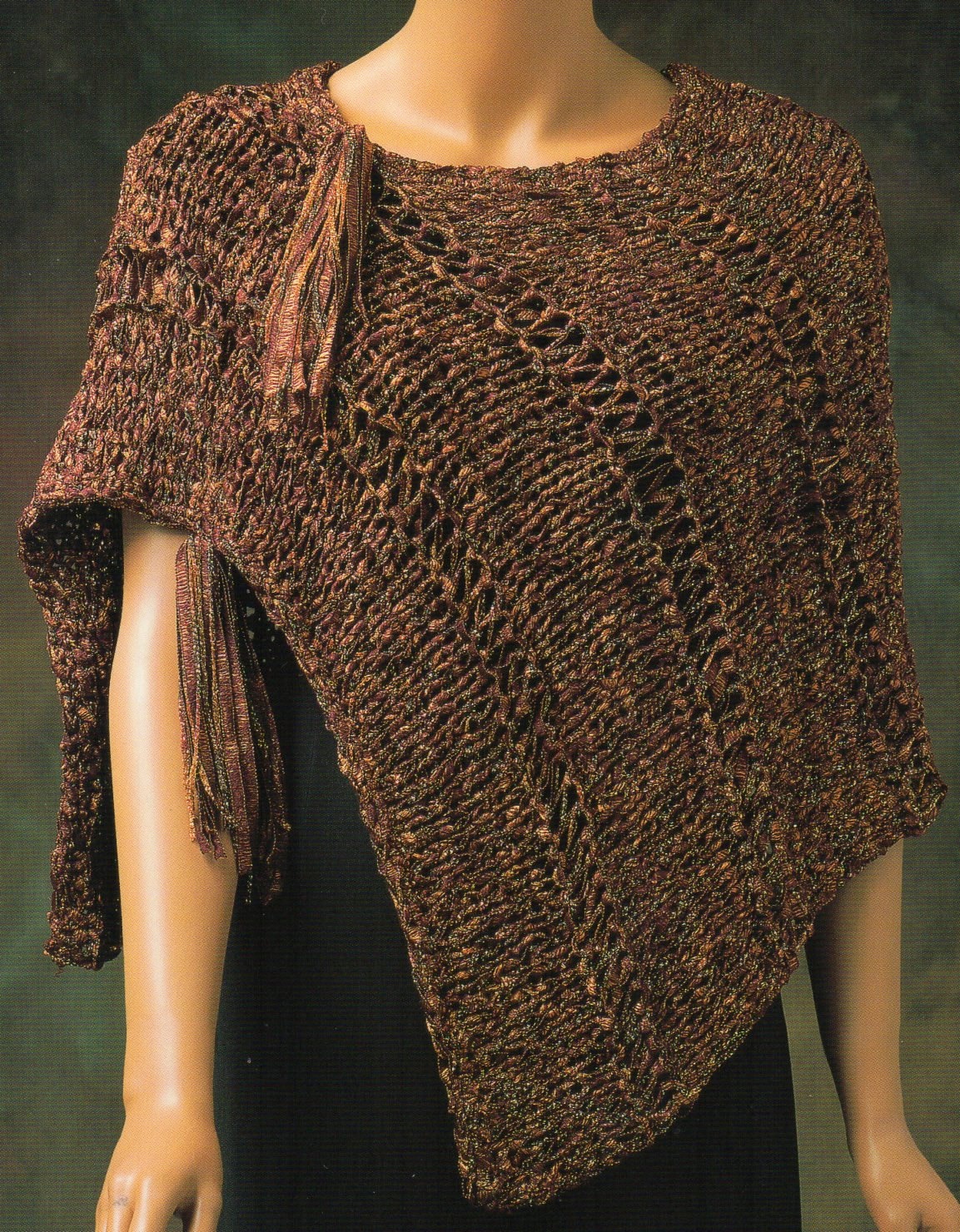 Asymmetrical Cape Poncho Knitting Pattern Poncho Cape Knitting Pattern ...