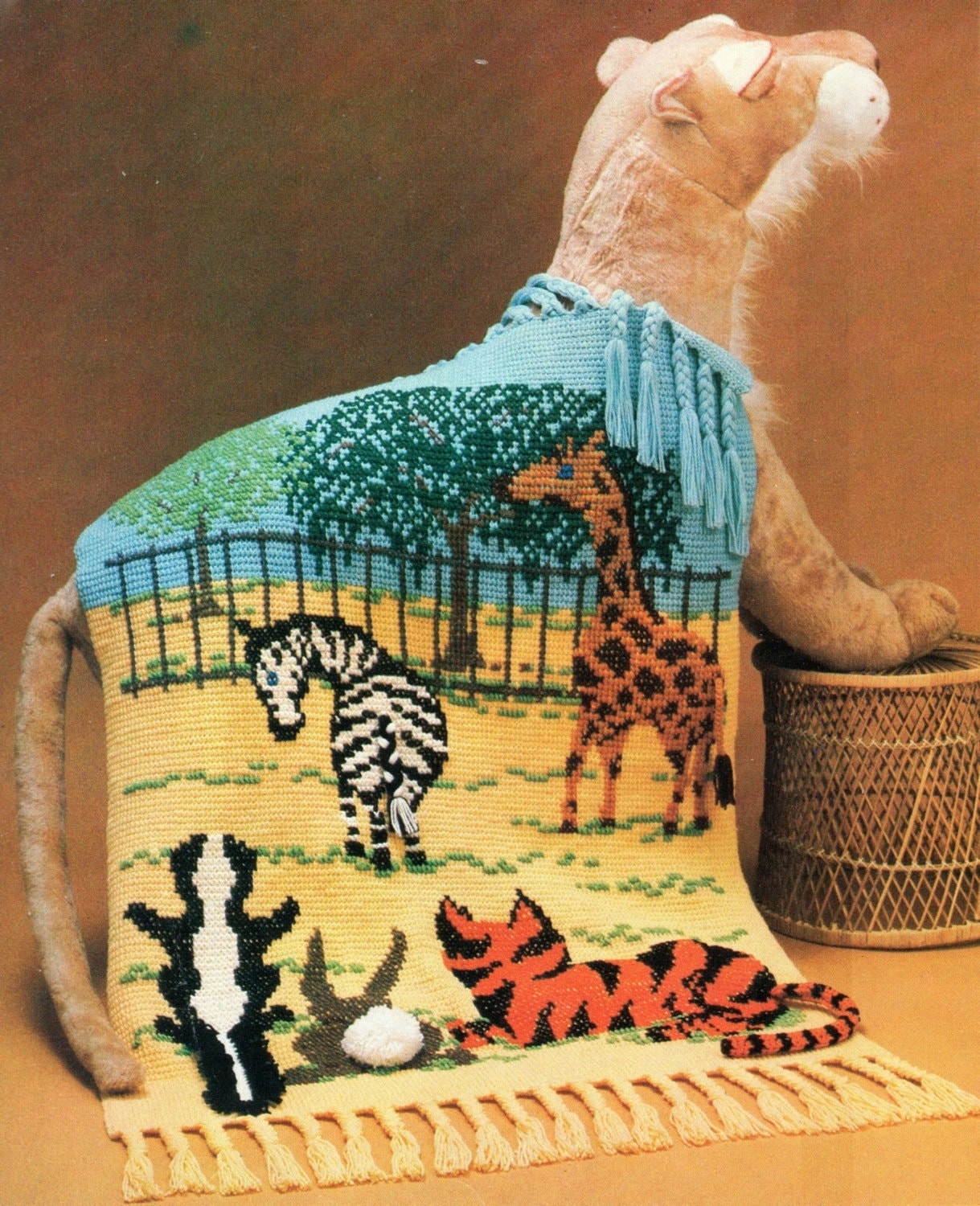 40 Zebra Crochet Patterns for Amigurumi, Blankets, Nursery Decor, and Handmade Gifts 15 Zoo Animals Fringe Afghan Crochet Pattern Tiger Giraffe