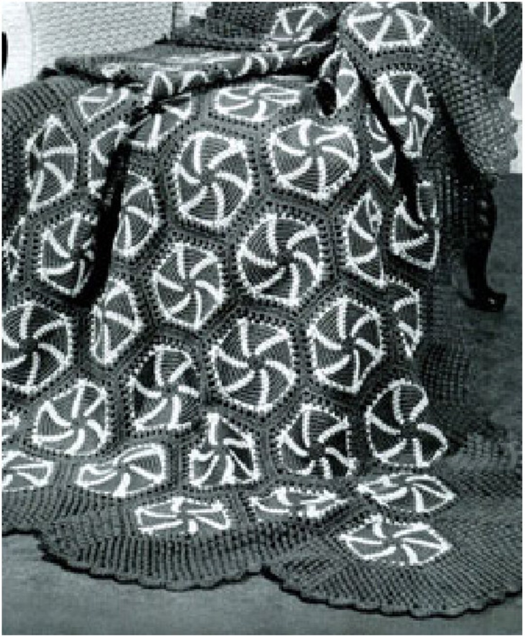 Peppermint Candy Afghan Crochet Pattern Christmas Afghan Crochet