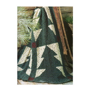 Pine Tree Afghan Crochet Pattern  Christmas Tree Afghan Pattern PDF Instant Download