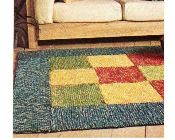 Area Rug Knitting Pattern Kitchen Rug Bathroom Rug Knitting Pattern PDF Instant Download