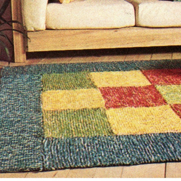 Area Rug Knitting Pattern Kitchen Rug Bathroom Rug Knitting Pattern PDF Instant Download