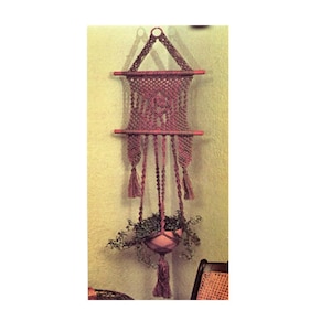 Hanging Plant Holder Macrame Pattern  Vintage Hanging Plant Stand Macrame Pattern PDF Instant Download