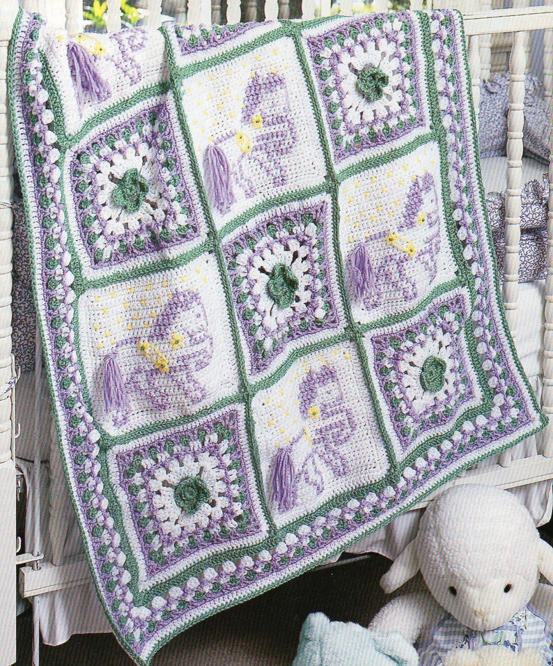 Horses And Flowers Baby Blanket Crochet Pattern Pony ...
