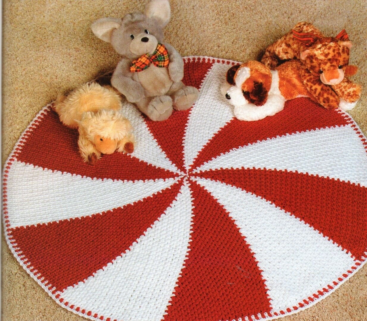 Peppermint Candy Afghan Crochet Pattern Christmas Afghan Etsy