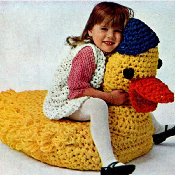 Duck Chair Crochet Pattern For Baby Duck Animal Toy Pillow Crochet Pattern Amigurumi PDF Instant Download