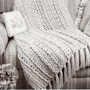 Puff Shell Bobble Afghaans haakpatroon Aran Lacy Afghaans haakpatroon pdf direct downloaden