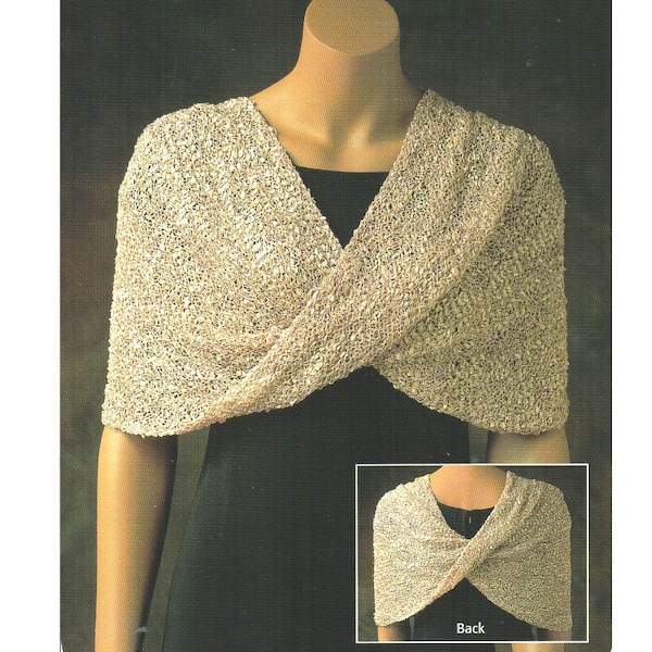 Mobius Shawl  Poncho Knitting Pattern  Twisty Reversible Poncho Shawl Capelet Knitting Pattern PDF Instant Download