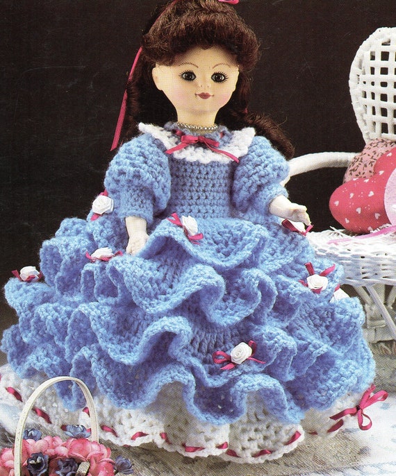crochet bed doll dress patterns Bed Doll Ruffle Dress Crochet Pattern Pillow Doll Dress Outfit Crochet  Pattern PDF Instant Download