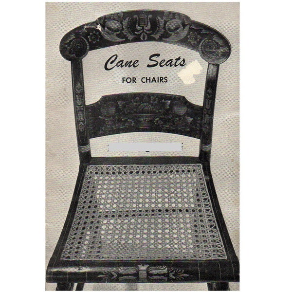 Craft E-Book Cane Seats For Chairs  E-Book PDF Instant Download