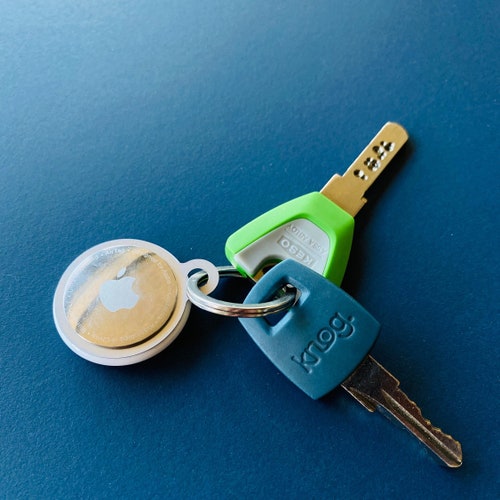 Minimal Airtag Stainless Steel Keychain Etsy