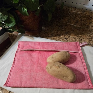 Microwave Potato bag  &quot; Small Gingham Red&quot;