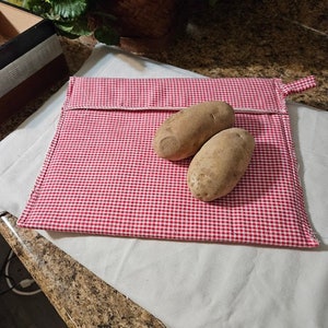 Microwave Potato bag &quot; Small gingham Red&quot;