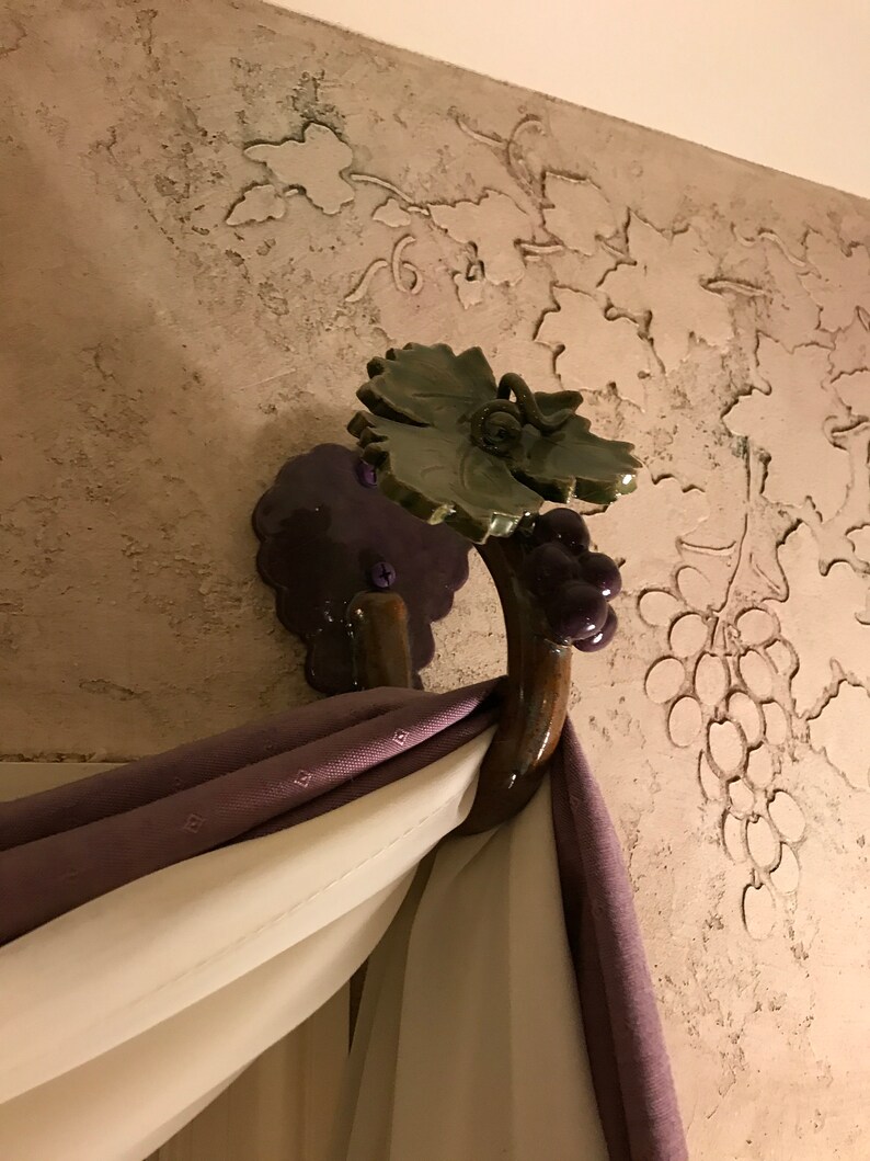 Custom Ceramic Window Scarf Hooks Window Treatments Clay Art Etsy