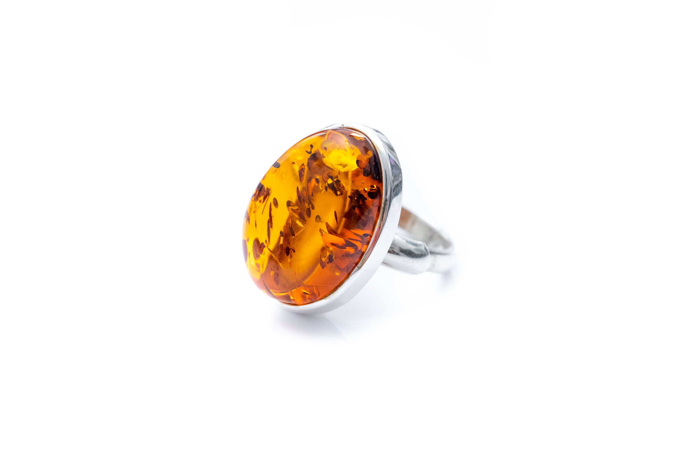 Handmade Classic Oval Amber Ring Adjustable Ring Baltic Etsy Norway
