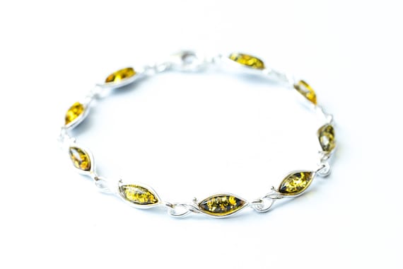 Green shop amber bracelet