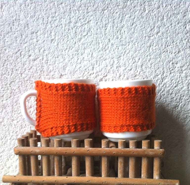 Duo de Cache-Mug/ Chauffe-Tasse en Laine