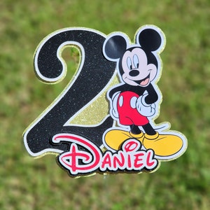 Mouse Birthday Cake Topper, Personalized
