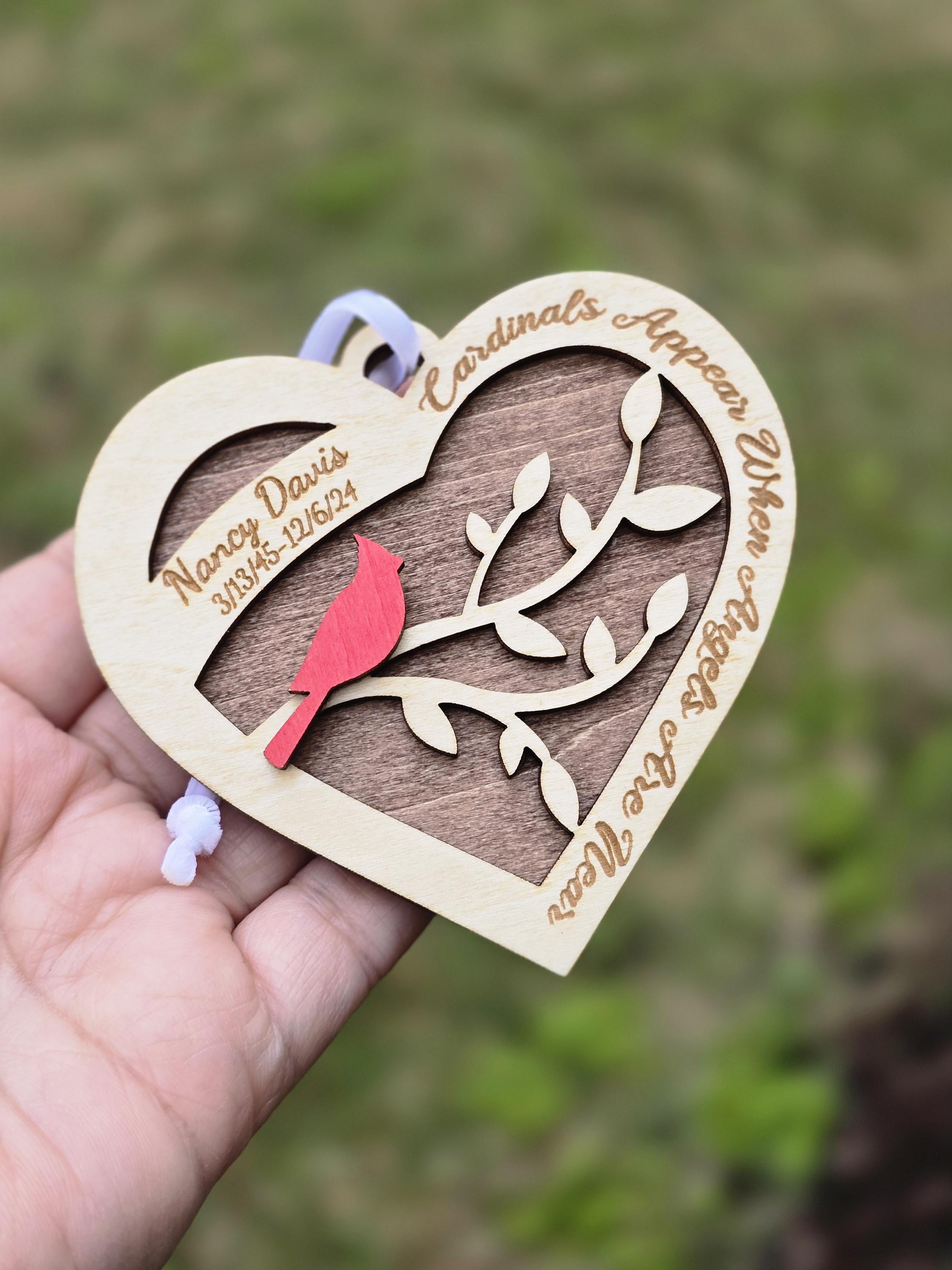 Customizable Cardinal Memorial Christmas Ornament – Cherish Their Memory