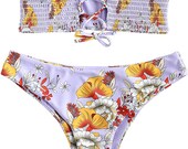 Floral Bandeau Bikini Set