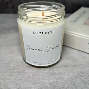 Cinnamon Vanilla Candle | Soy Candle | HandPoured | Autumn Candle | Soy Candle | Fall Candles