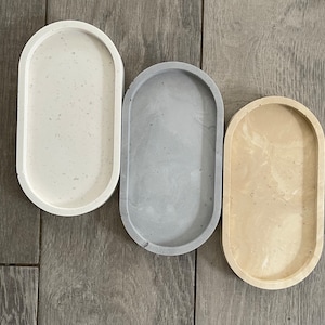 Candle Tray | Concrete Tray | Oval Tray | Decorative Tray | Jewelry Tray | Minimalist Tray