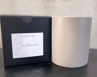 Cashmere Candle | HandPoured | Ceramic Tumbler Candle | Charcoal Candle | Soy Candle